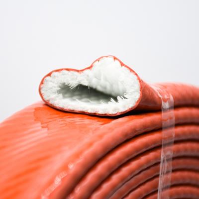 Manicotto ignifugo schermato termicamente in fibra di vetro rivestito in silicone